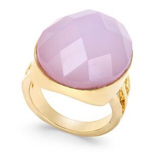 ✨3xHP✨Gold-Tone Pink Crystal Cocktail Ring✨